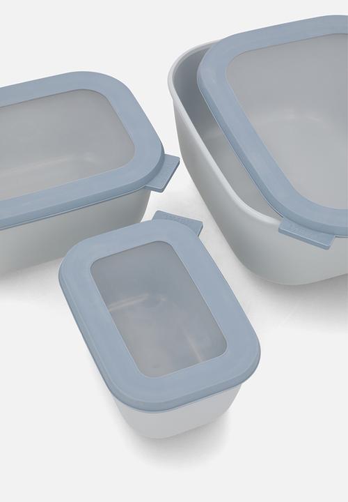 Mepal - Cirqula Set Rectangular 3pcs (750+1500+3000) - Nordic Blue