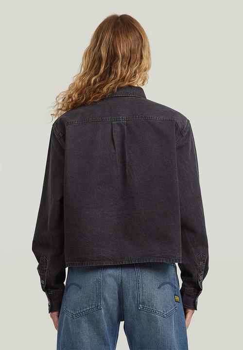 G-STAR - Boxy Relaxed 1-Pocket l\s Shirt Wmn - Black Rinse