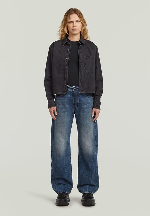 G-STAR - Boxy Relaxed 1-Pocket l\s Shirt Wmn - Black Rinse