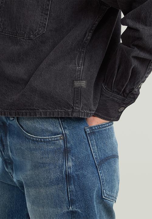 G-STAR - Boxy Relaxed 1-Pocket l\s Shirt Wmn - Black Rinse