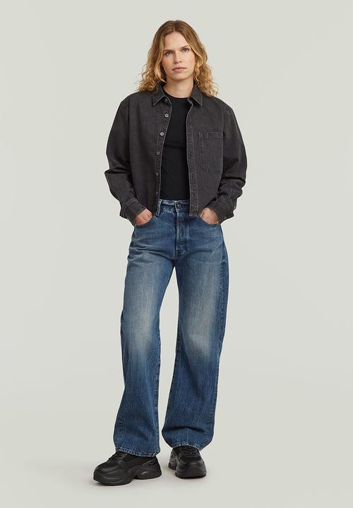 G-STAR - Boxy Relaxed 1-Pocket l\s Shirt Wmn - Black Rinse