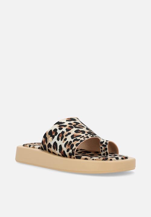 Viabeach - Coconut 27 thick toe loop slide sandal - leopard