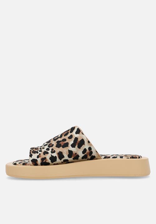 Viabeach - Coconut 27 thick toe loop slide sandal - leopard