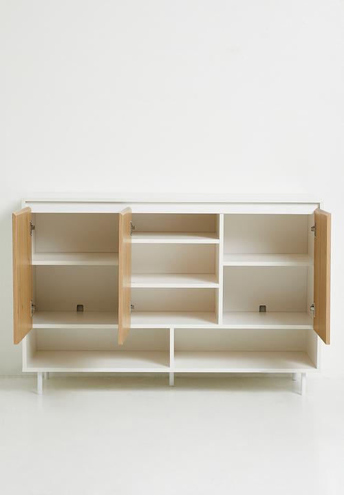 Sixth Floor - Billy 3 door sideboard - white