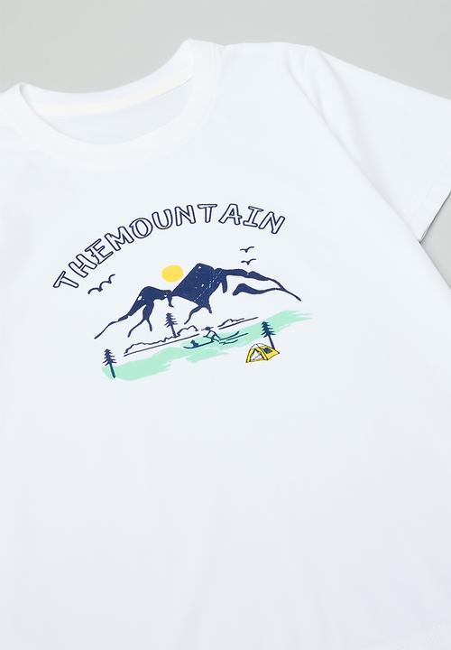 Pop Candy - Printed tee & short set - green & white