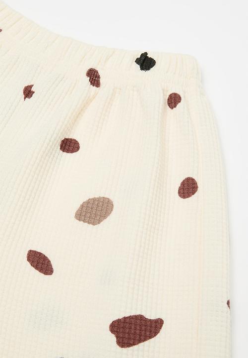 Pop Candy - Smudge dot all-over print shorts - neutral