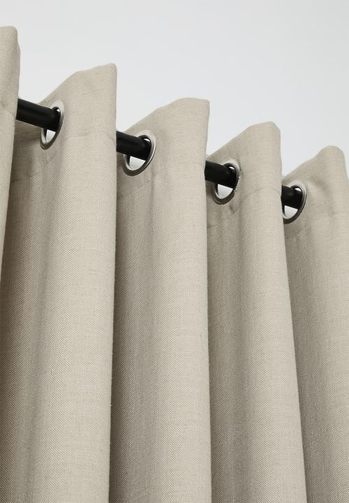 Sixth Floor - Linen Blend Luxe Eyelet Curtain - Taupe