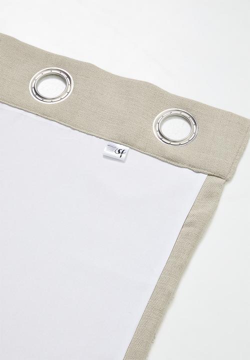 Sixth Floor - Linen Blend Luxe Eyelet Curtain - Taupe