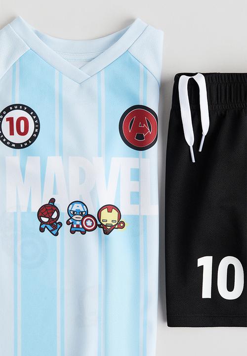 H&M - 2 Piece football set - light blue/marvel