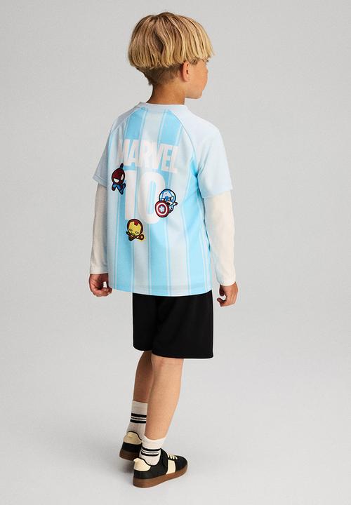 H&M - 2 Piece football set - light blue/marvel
