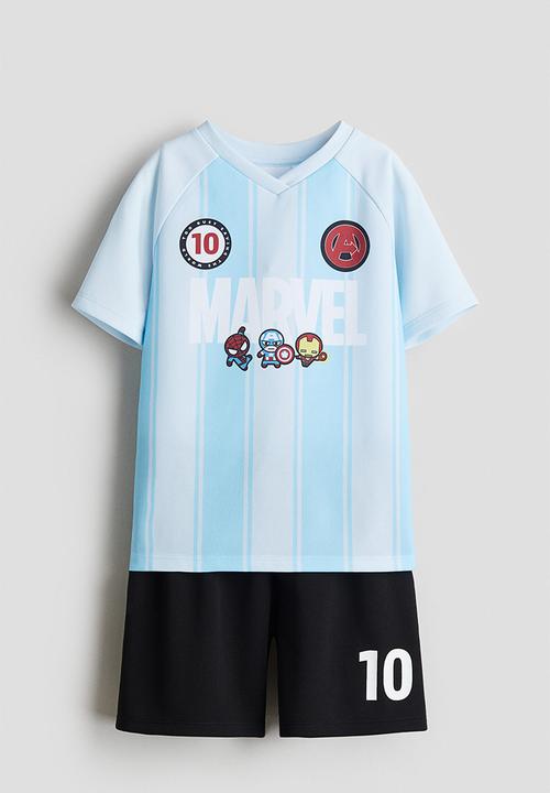 H&M - 2 Piece football set - light blue/marvel