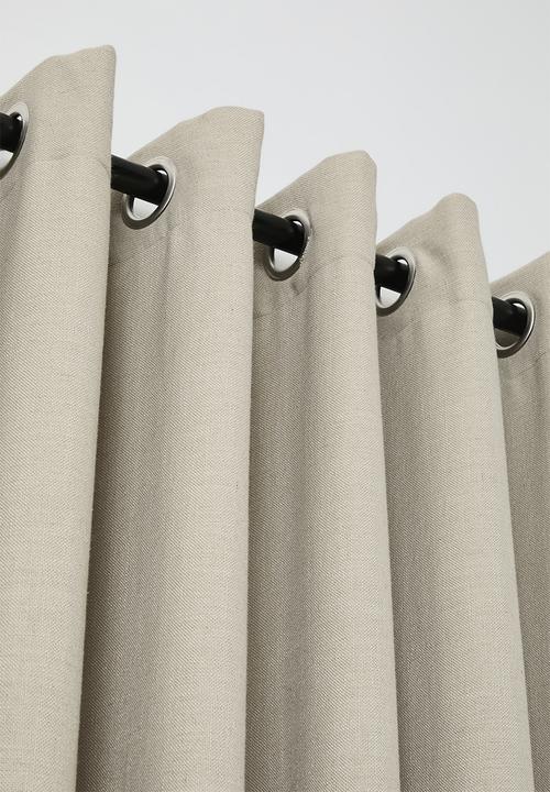 Sixth Floor - Linen Blend Luxe Eyelet Curtain - Taupe