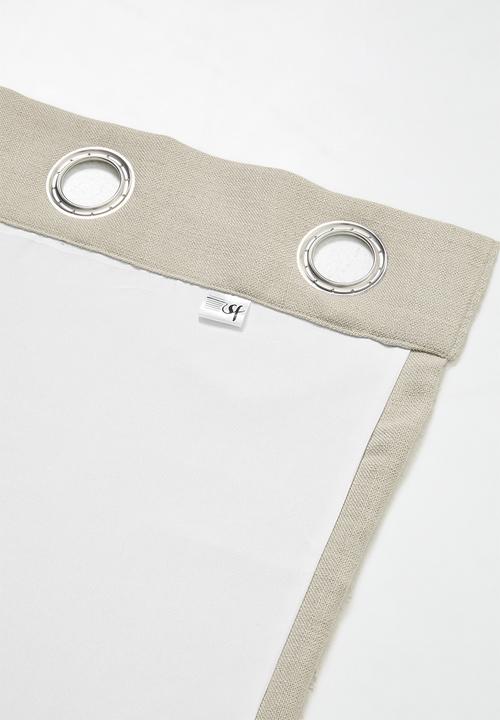 Sixth Floor - Linen Blend Luxe Eyelet Curtain - Taupe