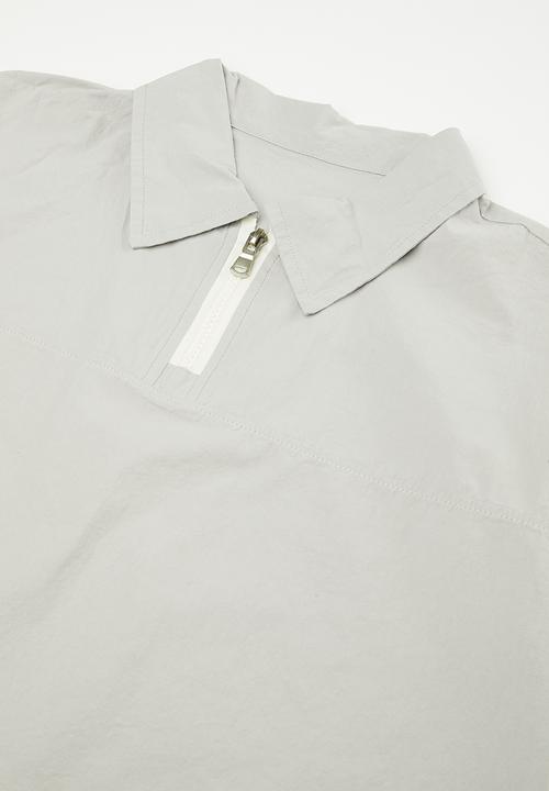 Pop Candy - Zip closure shirt with shorts - light grey