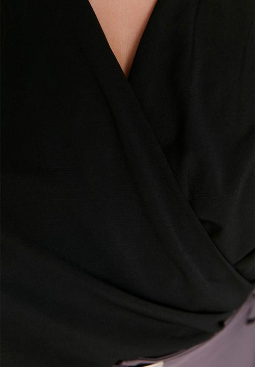Trendyol - Plus size balloon sleeve blouse - black