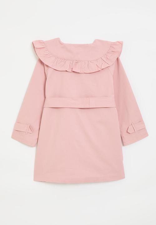 Pop Candy - Peter pan collar coat dress - pink