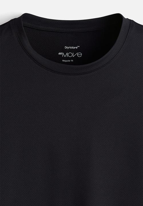 H&M - Regular fit sports top with drymove™ - black