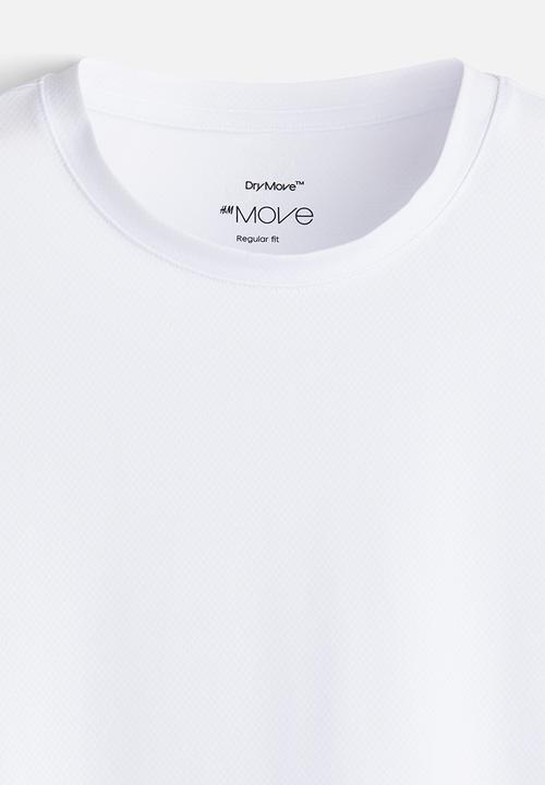 H&M - Regular fit sports top with drymove™ - white