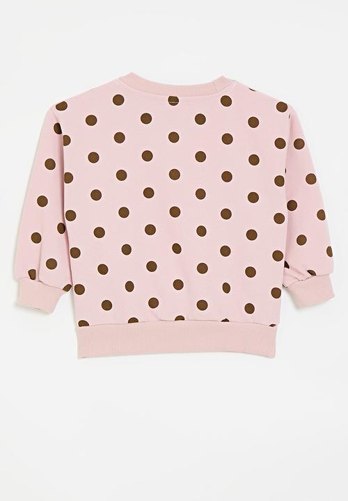 Pop Candy - Polka dot sweatshirt - mauvelous pink