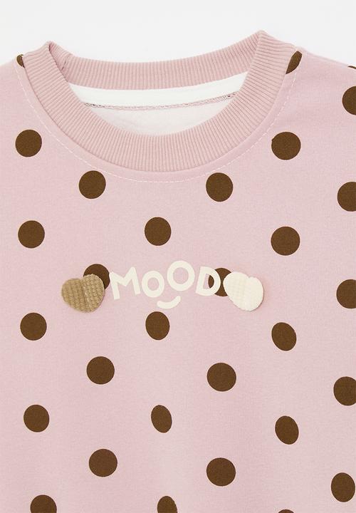Pop Candy - Polka dot sweatshirt - mauvelous pink