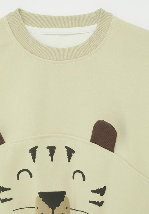 Pop Candy - Applique print sweat top - beige