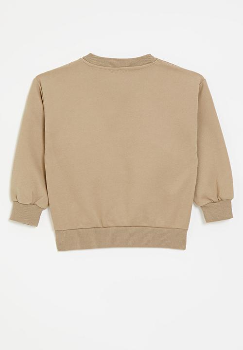 Pop Candy - Applique print sweat top - brown