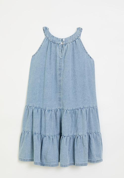 Pop Candy - Dropped waist cutaway dress - light blue
