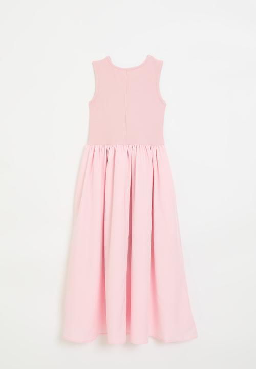 Pop Candy - Sleeveless combo dress - dusty pink/rose