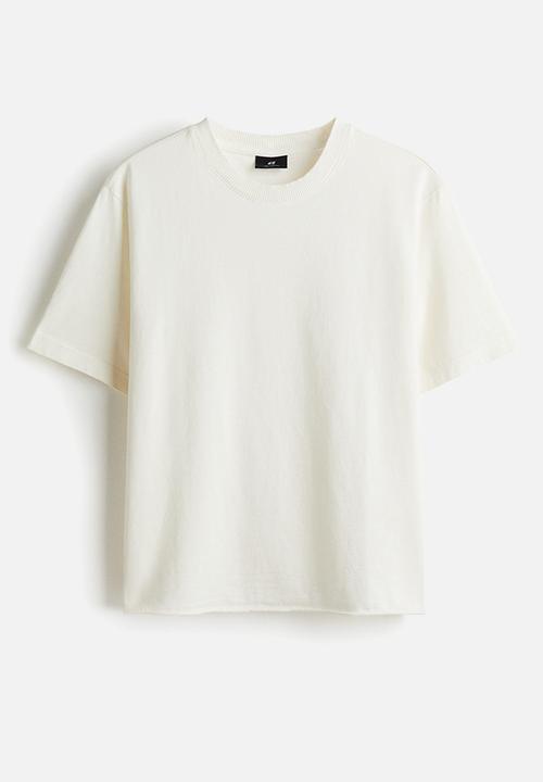 H&M - Regular fit washed T-shirt - white