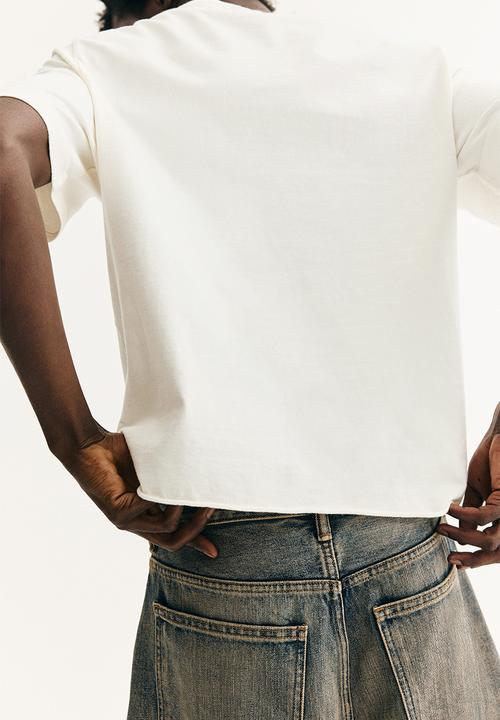 H&M - Regular fit washed T-shirt - white