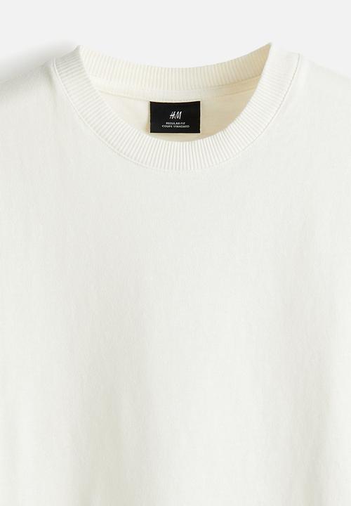 H&M - Regular fit washed T-shirt - white