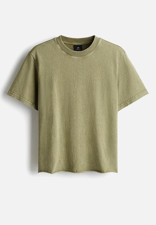 H&M - Regular fit washed T-shirt - green