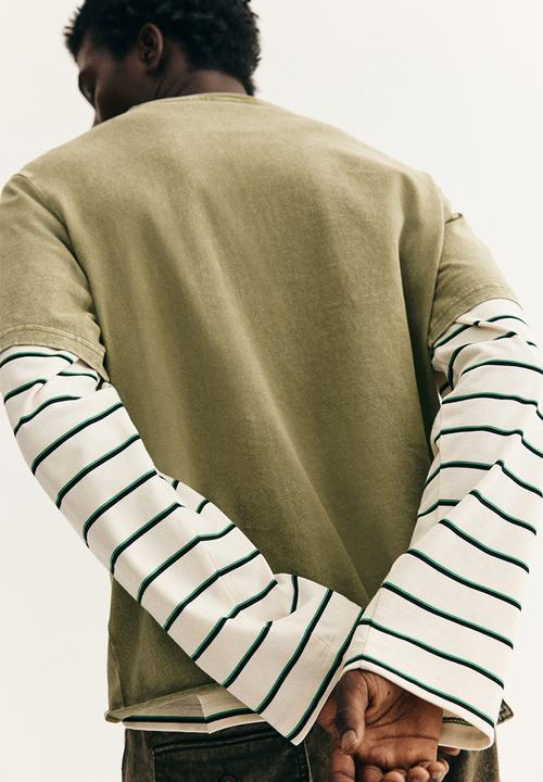 H&M - Regular fit washed T-shirt - green