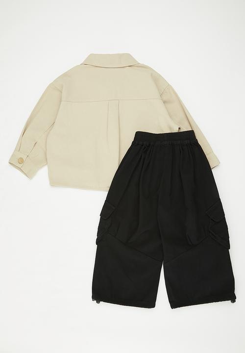 Pop Candy - Jacket & pants - beige/black
