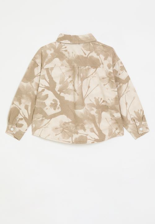 Pop Candy - Watercolour floral shirt - brown
