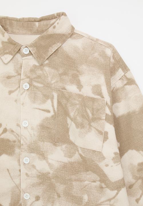 Pop Candy - Watercolour floral shirt - brown