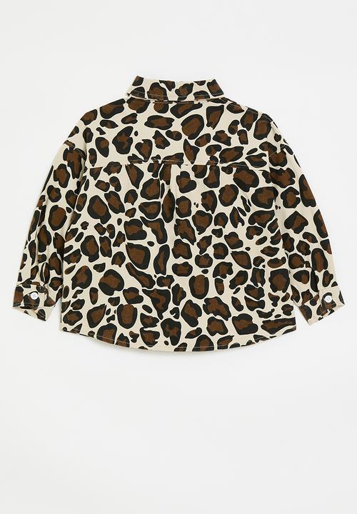 Pop Candy - Leopard printed button down shirt - multi