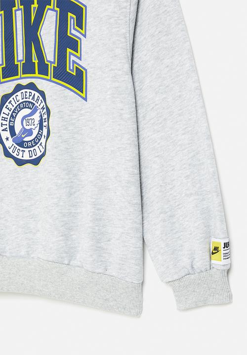 Nike - Nike pe french terry crewneck - light smoke gray heather