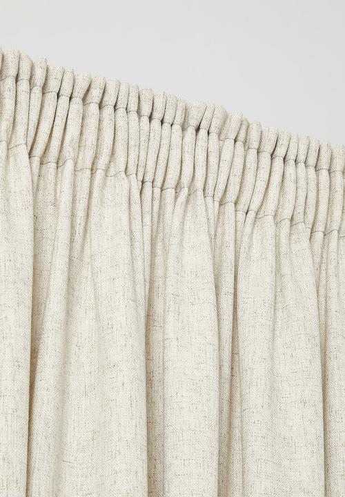 Sixth Floor - Linen Blend Luxe Taped Curtain - Natural