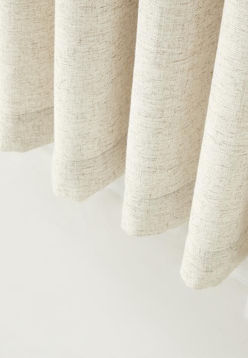 Sixth Floor - Linen Blend Luxe Eyelet Curtain - Natural