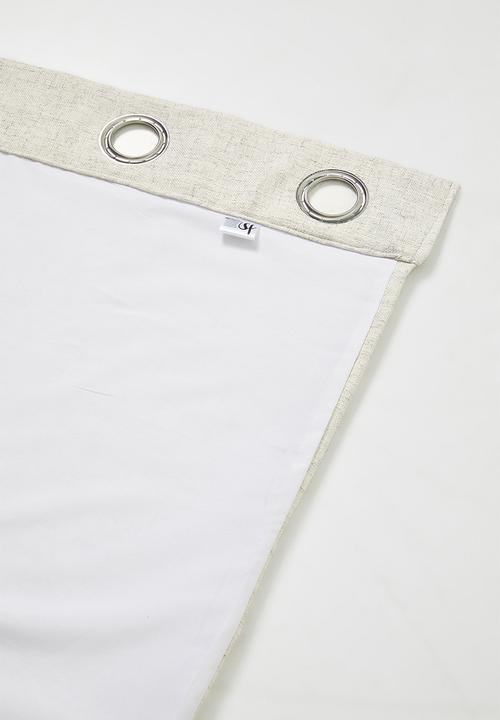 Sixth Floor - Linen Blend Luxe Eyelet Curtain - Natural