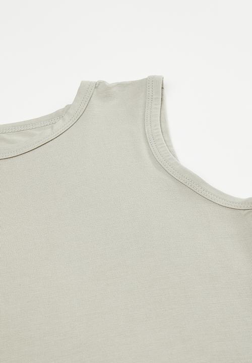 Pop Candy - Sleeveless pj top with shorts - cloud grey