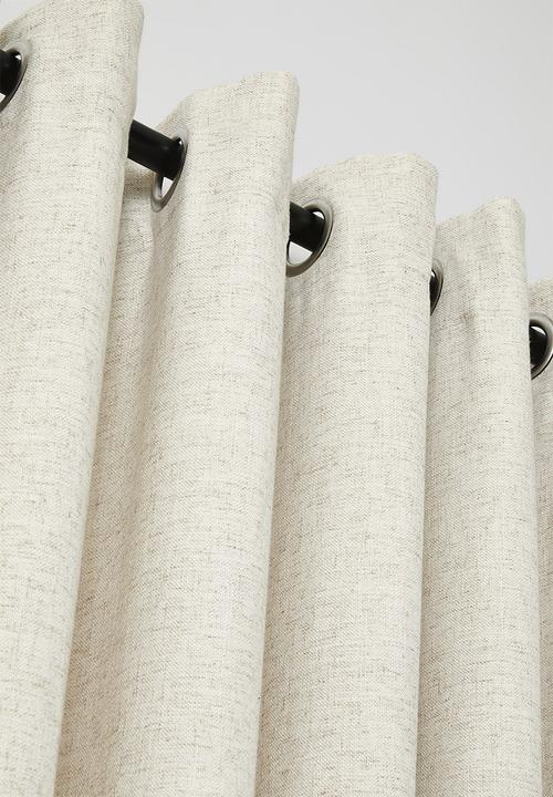 Sixth Floor - Linen Blend Luxe Eyelet Curtain - Natural