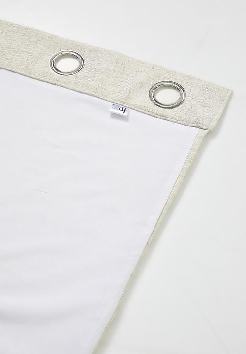 Sixth Floor - Linen Blend Luxe Eyelet Curtain - Natural
