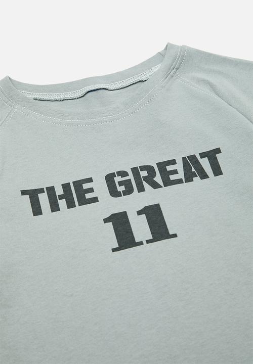 Pop Candy - Raglan tee & shorts with contrast stitching - light grey