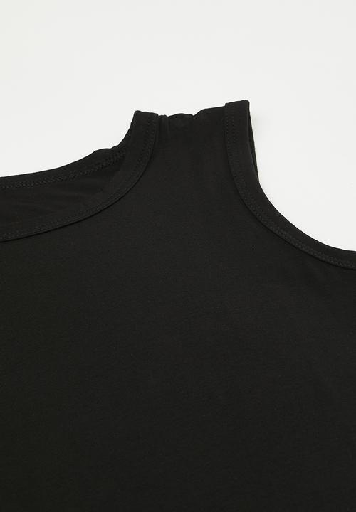 Pop Candy - Sleeveless pj top with shorts - black