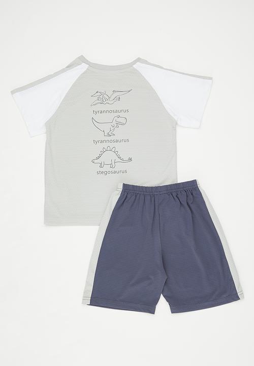 Pop Candy - Tyrannosaurus placement print tee with shorts - multi