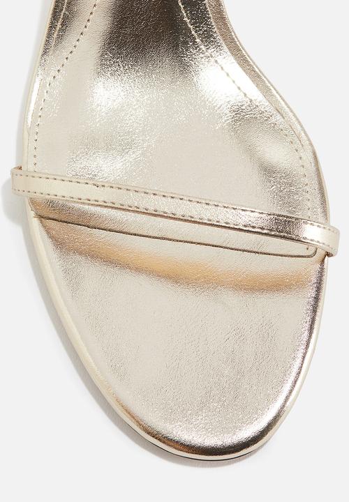 H&M - Heeled strappy sandals - gold-coloured