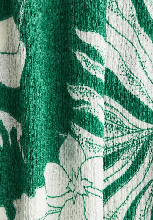 H&M - Wide trousers - green/white floral