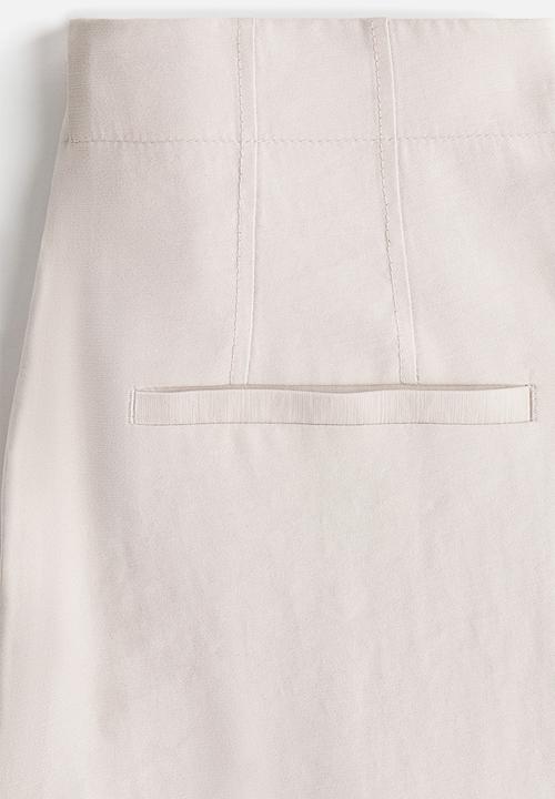 H&M - Wide ankle-length trousers - light beige